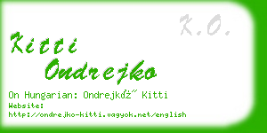 kitti ondrejko business card